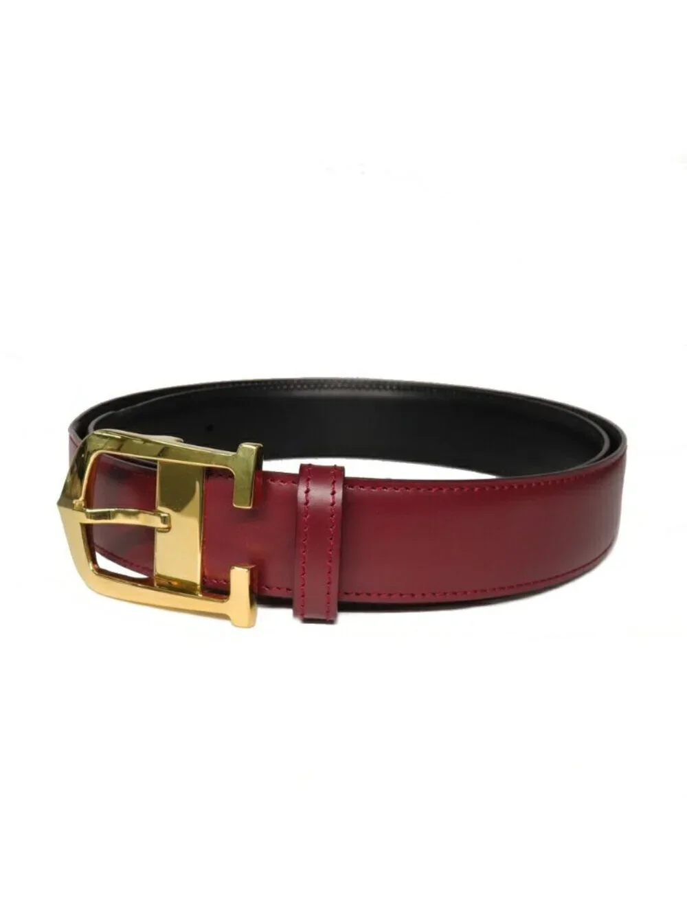 Cartier C Longue Reversible Belt Burgundy & Black Cles